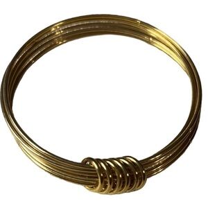 Cluster gold bracelet